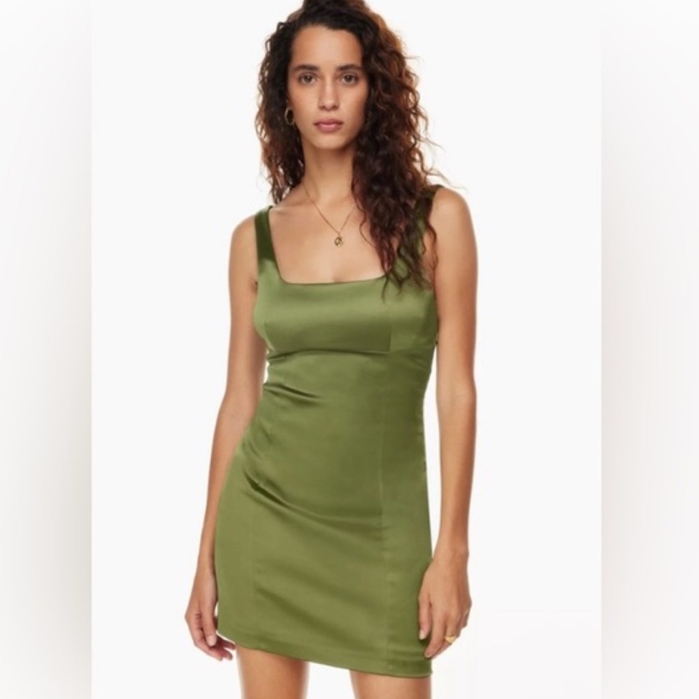 Aritzia - Wilfred Shine Dress - Succulent Green - Size 0
